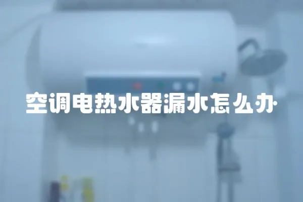 空調電熱水器漏水怎么辦