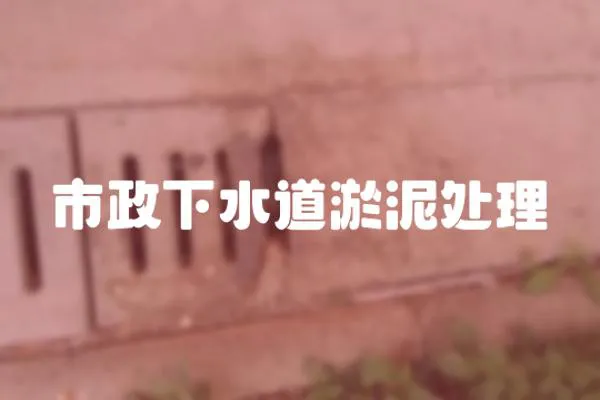 市政下水道淤泥處理