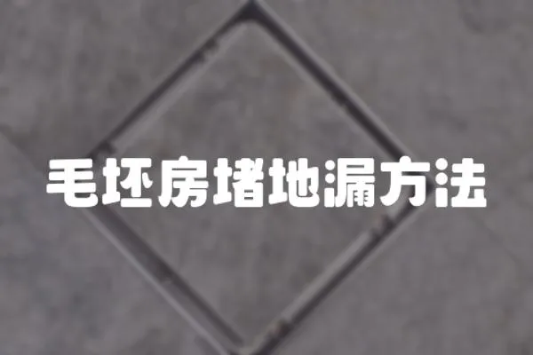 毛坯房堵地漏方法