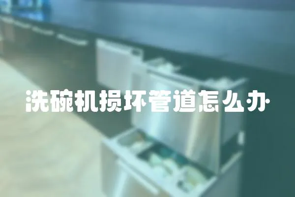 洗碗機損壞管道怎么辦