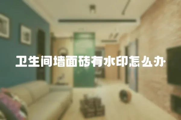 衛(wèi)生間墻面磚有水印怎么辦