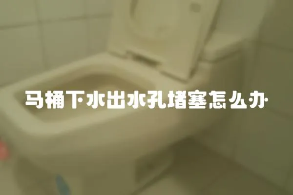 马桶下水出水孔堵塞怎么办