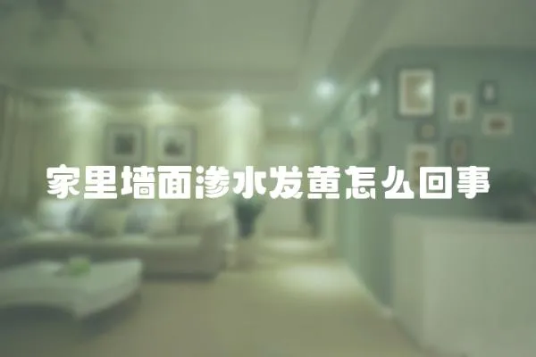 家里墻面滲水發(fā)黃怎么回事