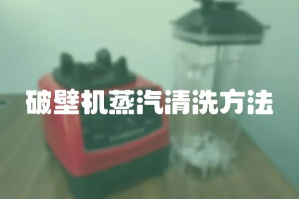破壁機(jī)蒸汽清洗方法