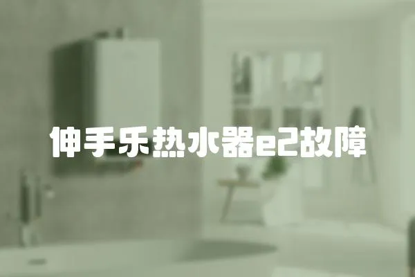 伸手樂熱水器e2故障
