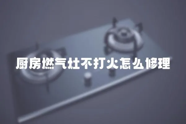 廚房燃氣灶不打火怎么修理