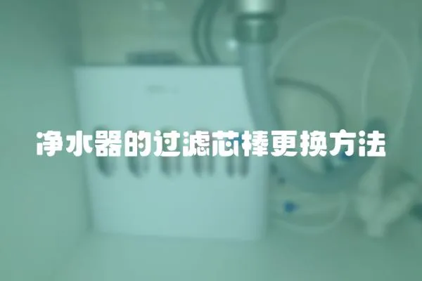 凈水器的過濾芯棒更換方法