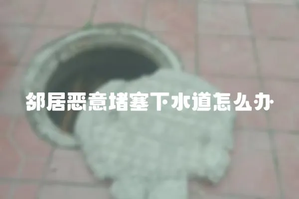 鄰居惡意堵塞下水道怎么辦