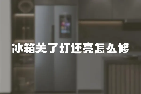 冰箱關了燈還亮怎么修
