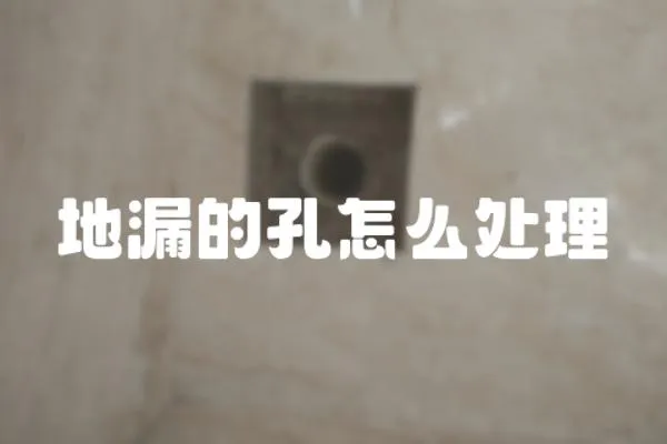 地漏的孔怎么處理