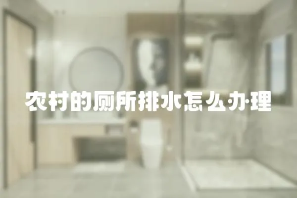 農村的廁所排水怎么辦理
