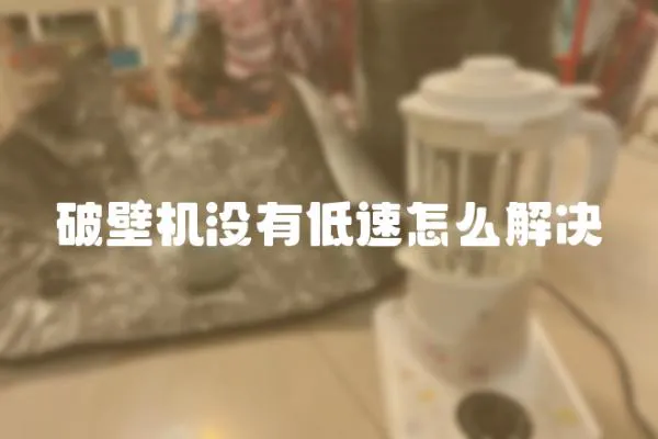 破壁機(jī)沒有低速怎么解決