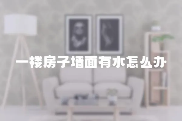 一樓房子墻面有水怎么辦