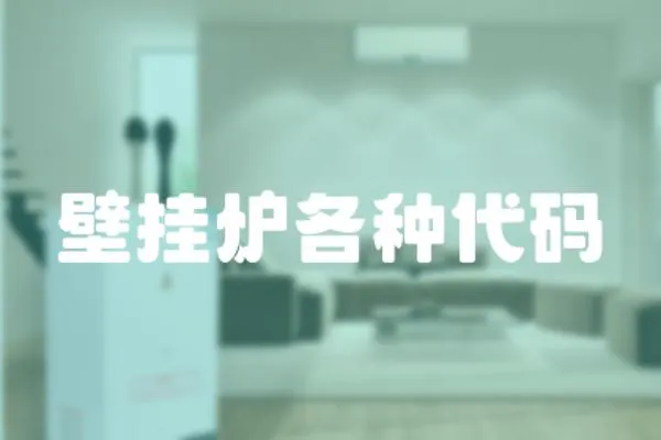 壁掛爐各種代碼
