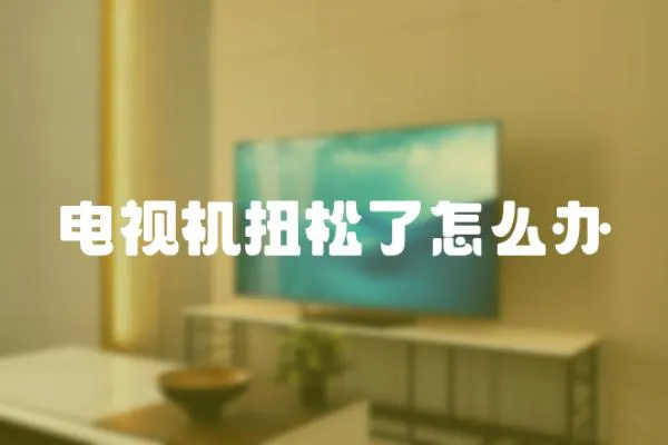 電視機扭松了怎么辦