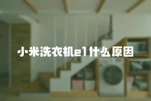 小米洗衣機e1什么原因