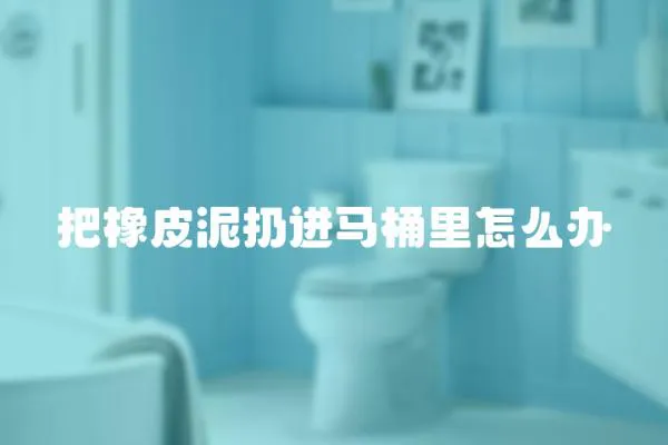 把橡皮泥扔進馬桶里怎么辦