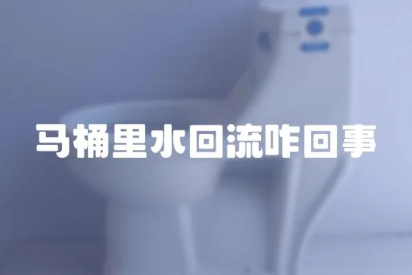 馬桶里水回流咋回事