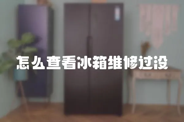 怎么查看冰箱維修過沒