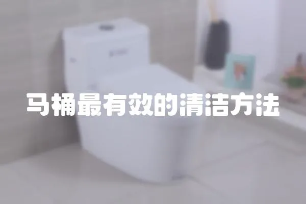 馬桶最有效的清潔方法
