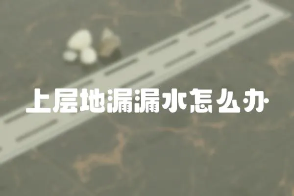 上層地漏漏水怎么辦