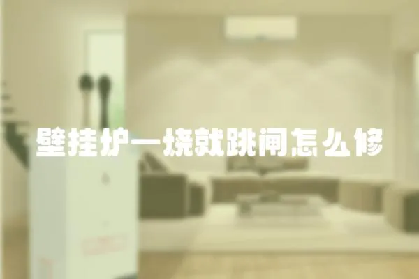 壁掛爐一燒就跳閘怎么修