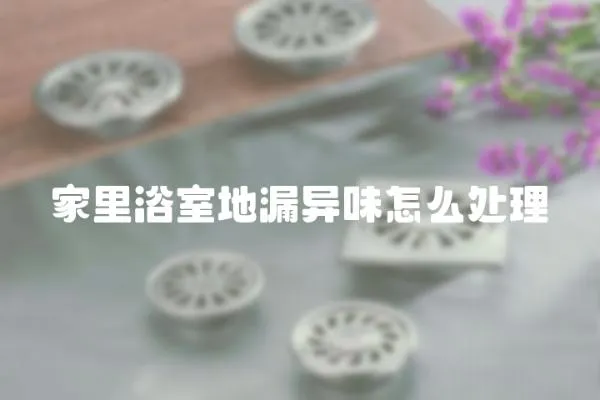 家里浴室地漏異味怎么處理
