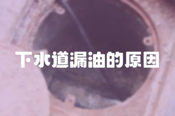 下水道漏油的原因