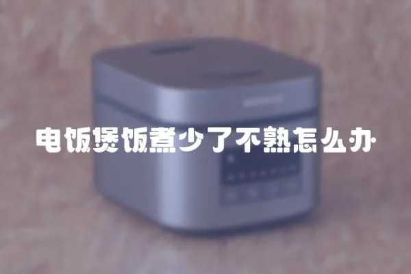電飯煲飯煮少了不熟怎么辦