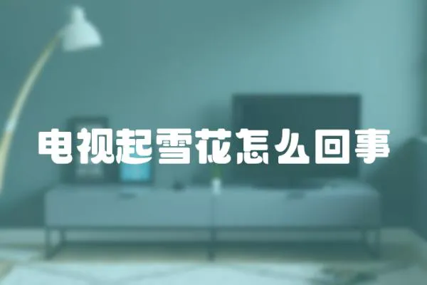 電視起雪花怎么回事