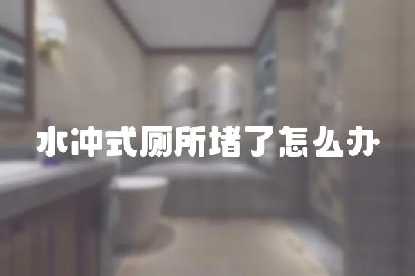 水沖式廁所堵了怎么辦