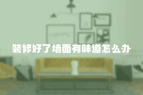 裝修好了墻面有味道怎么辦