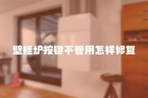壁掛爐按鍵不管用怎樣修復