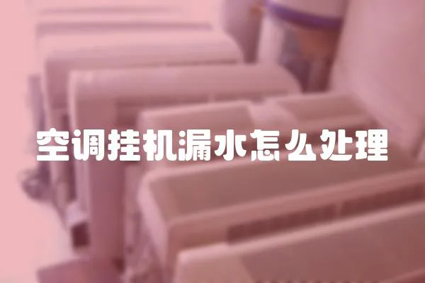 空調(diào)掛機(jī)漏水怎么處理