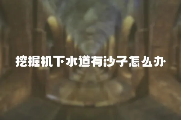 挖掘機(jī)下水道有沙子怎么辦
