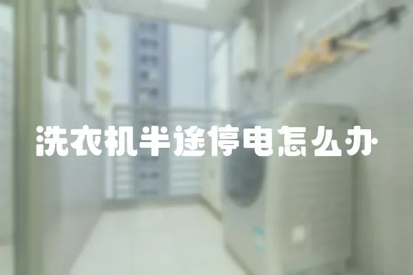 洗衣機半途停電怎么辦