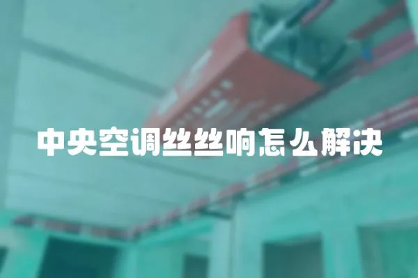 中央空調絲絲響怎么解決