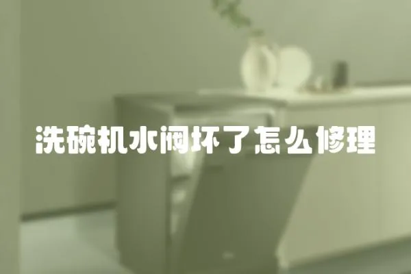 洗碗機水閥壞了怎么修理