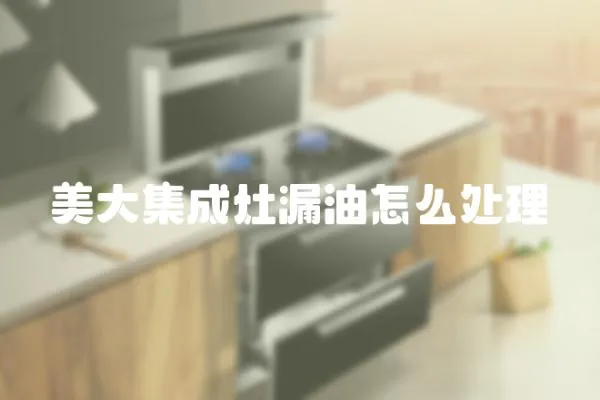 美大集成灶漏油怎么處理