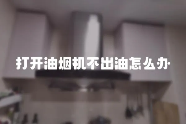 打開油煙機不出油怎么辦
