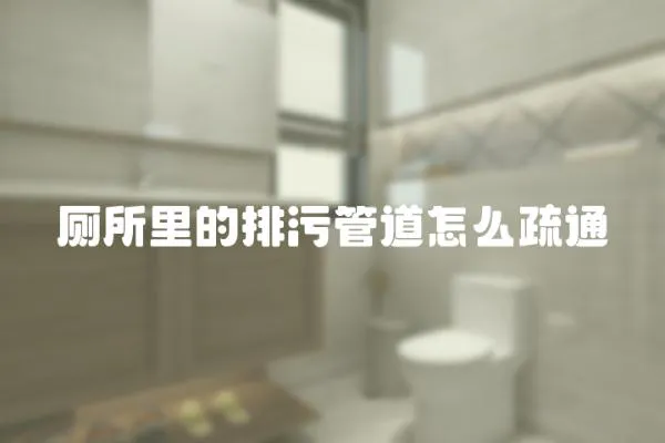 廁所里的排污管道怎么疏通