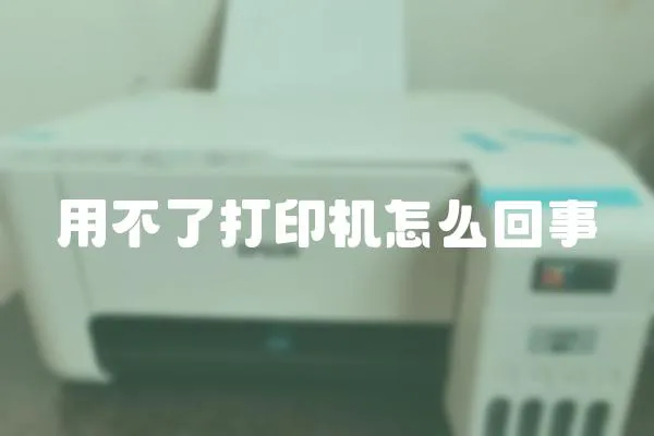 用不了打印机怎么回事