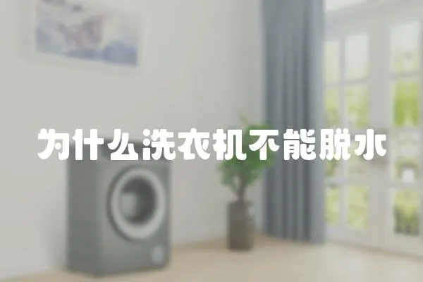 為什么洗衣機不能脫水