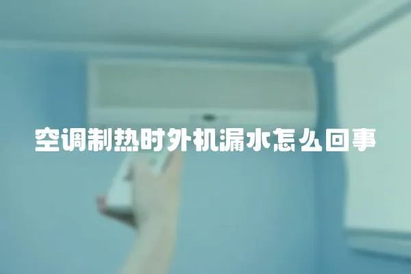 空調(diào)制熱時(shí)外機(jī)漏水怎么回事