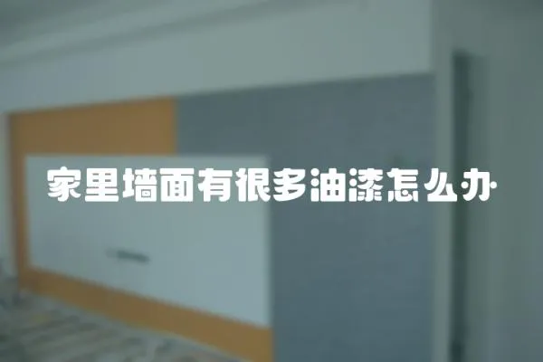 家里墻面有很多油漆怎么辦