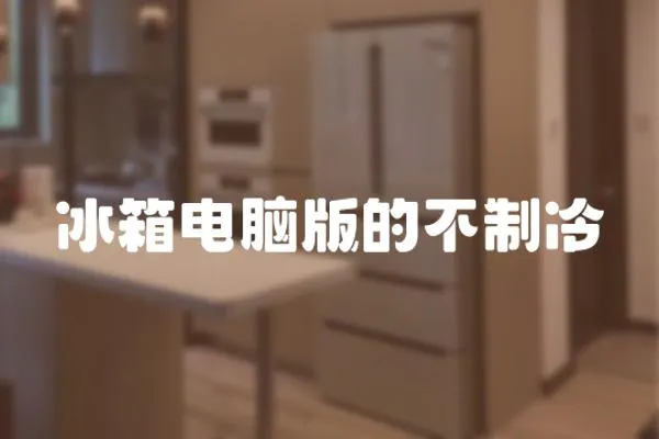 冰箱電腦版的不制冷
