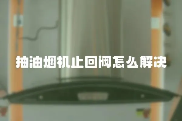 抽油煙機止回閥怎么解決