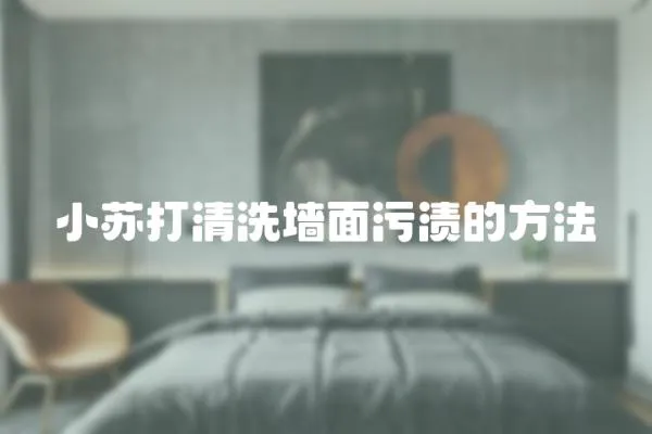 小蘇打清洗墻面污漬的方法