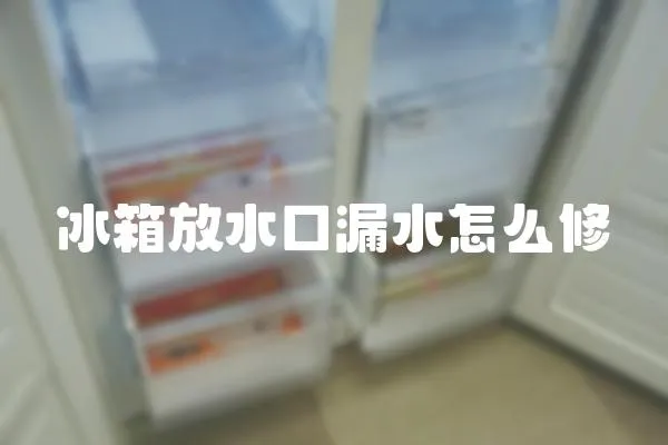 冰箱放水口漏水怎么修