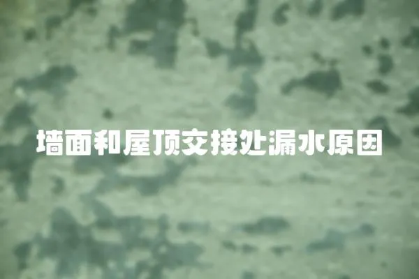 墻面和屋頂交接處漏水原因